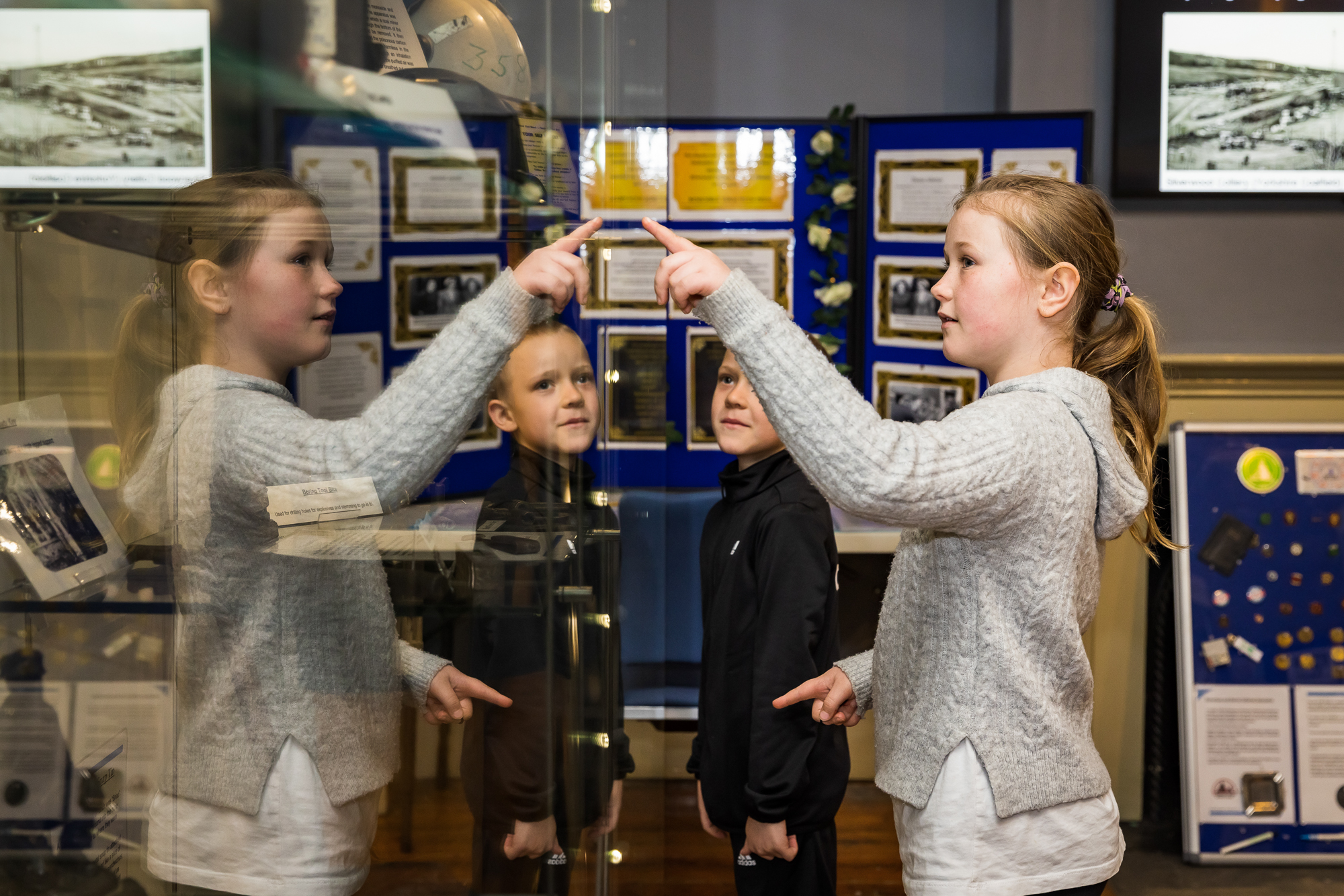 Female teen viewing the Silverwood test space exhibition