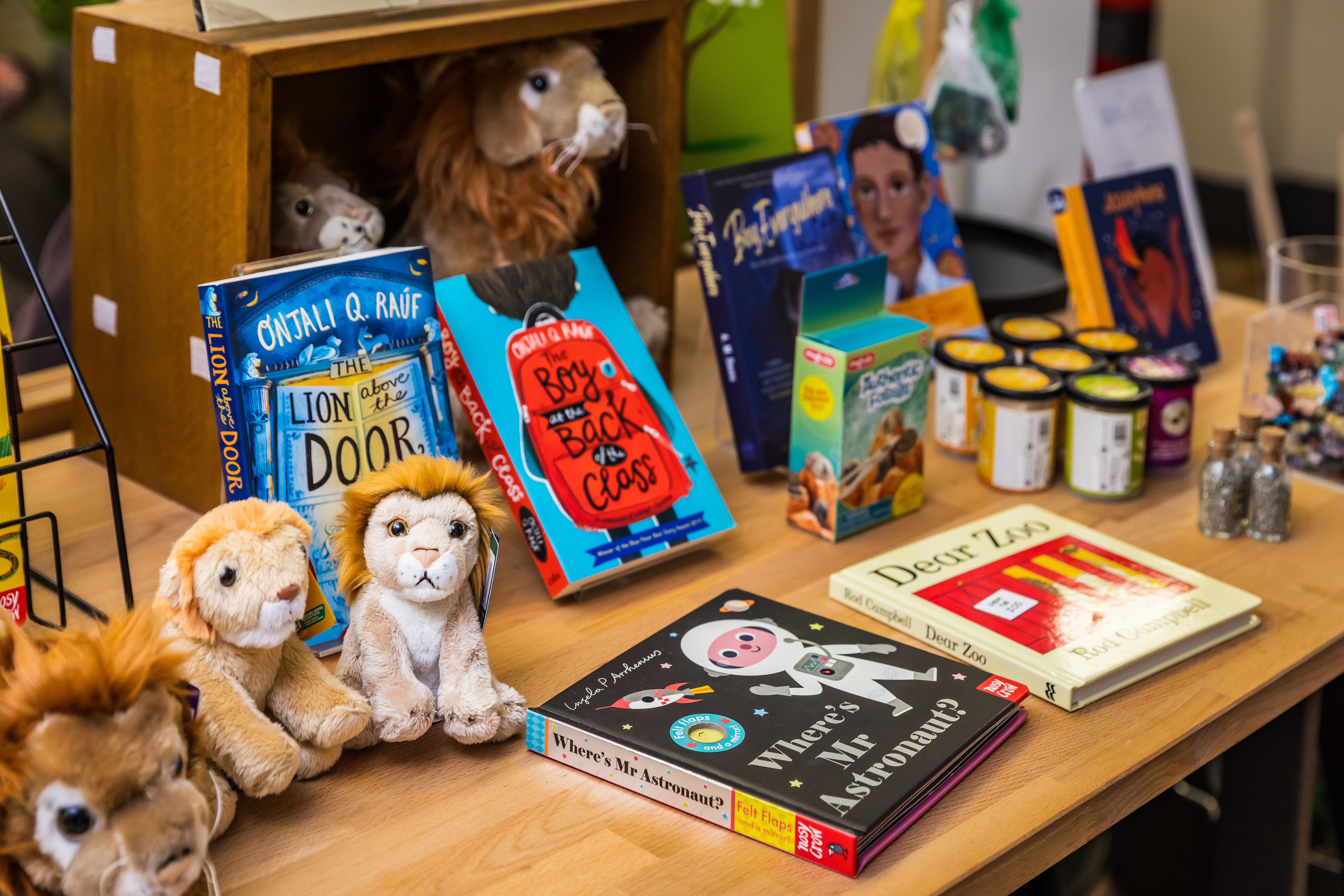 Various gift items at the walker cafe gift shop