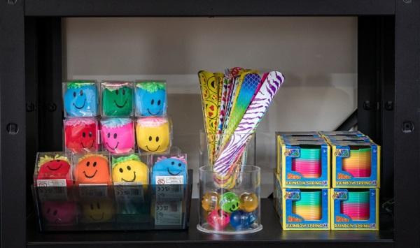 Selection of fun gifts at the gift shop