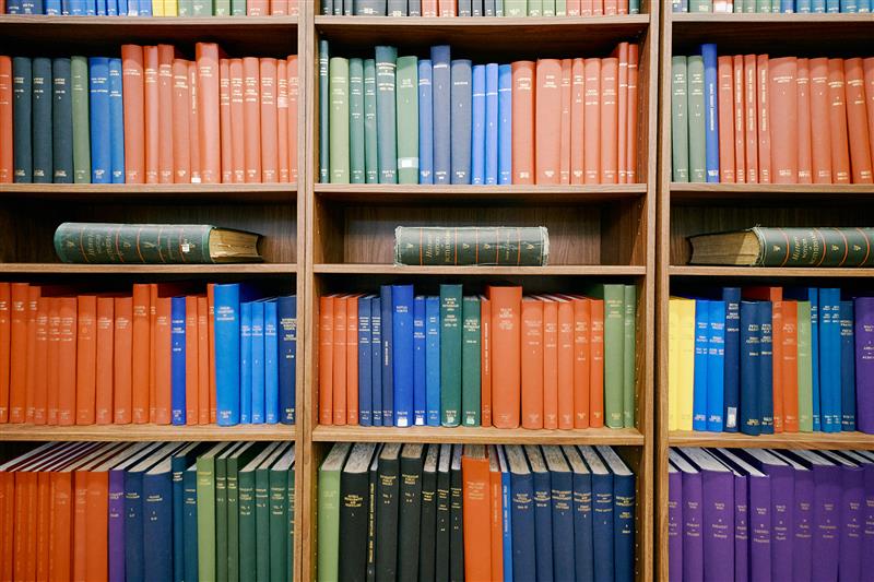 Rotheram Museum books on shelving